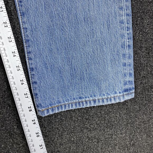 Levi's 501 Jeans Men's Blue Straight Leg Button Fly Stretch Jeans Size 32x30 - Picture 2 of 7